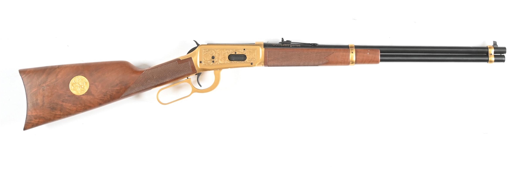(C) WINCHESTER MODEL 94 ANTLERED GAME COMMEMORATIVE LEVER ACTION CARBINE.