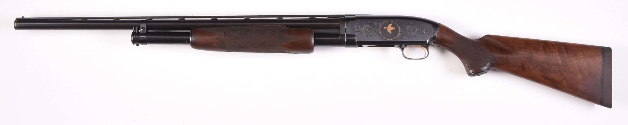 Lot Detail - (C)UPGRADED AND ENGRAVED WINCHESTER MODEL 1912 SLIDE ...