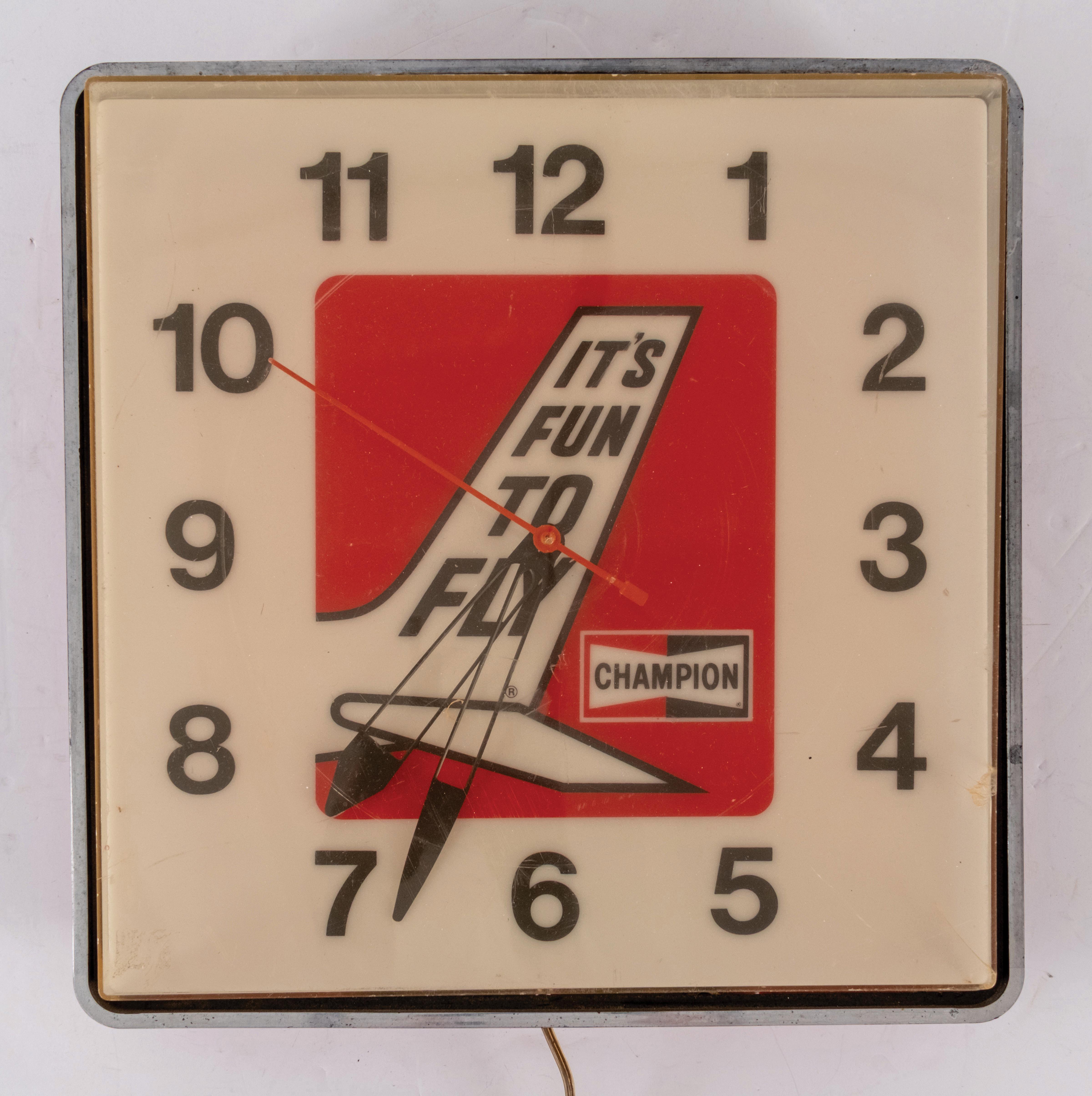 Lot Detail - CHAMPION SPARK PLUG LIGHT-UP CLOCK