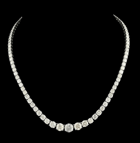 LADIES PLATINUM 30.44CTW DIAMOND NECKLACE W/ APPRAISAL