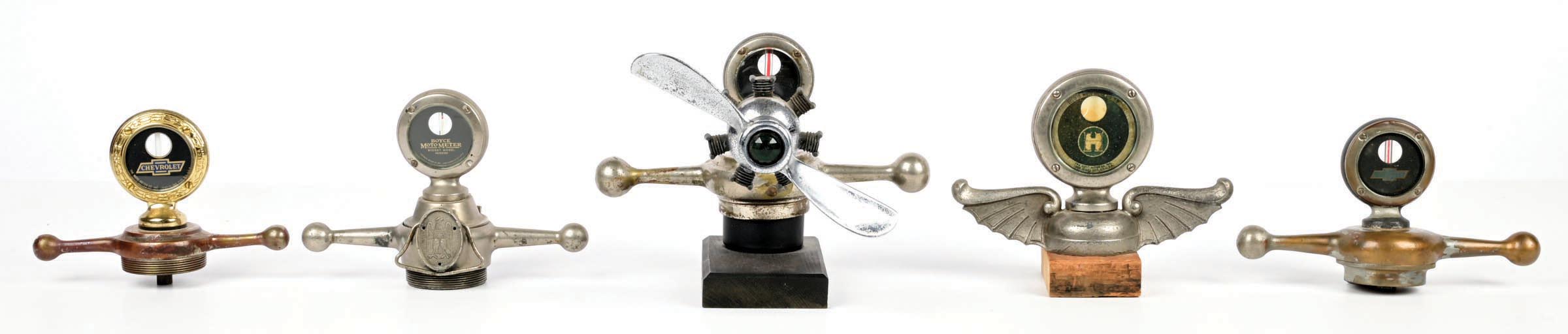 Lot Detail - COLLECTION OF 5: VARIOUS AUTOMOTIVE RADIATOR MOTOMETERS