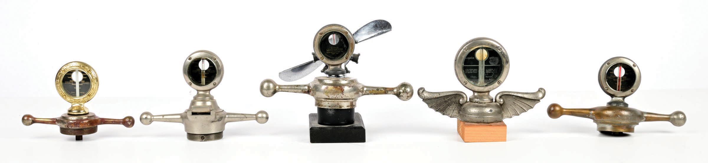 Lot Detail - COLLECTION OF 5: VARIOUS AUTOMOTIVE RADIATOR MOTOMETERS