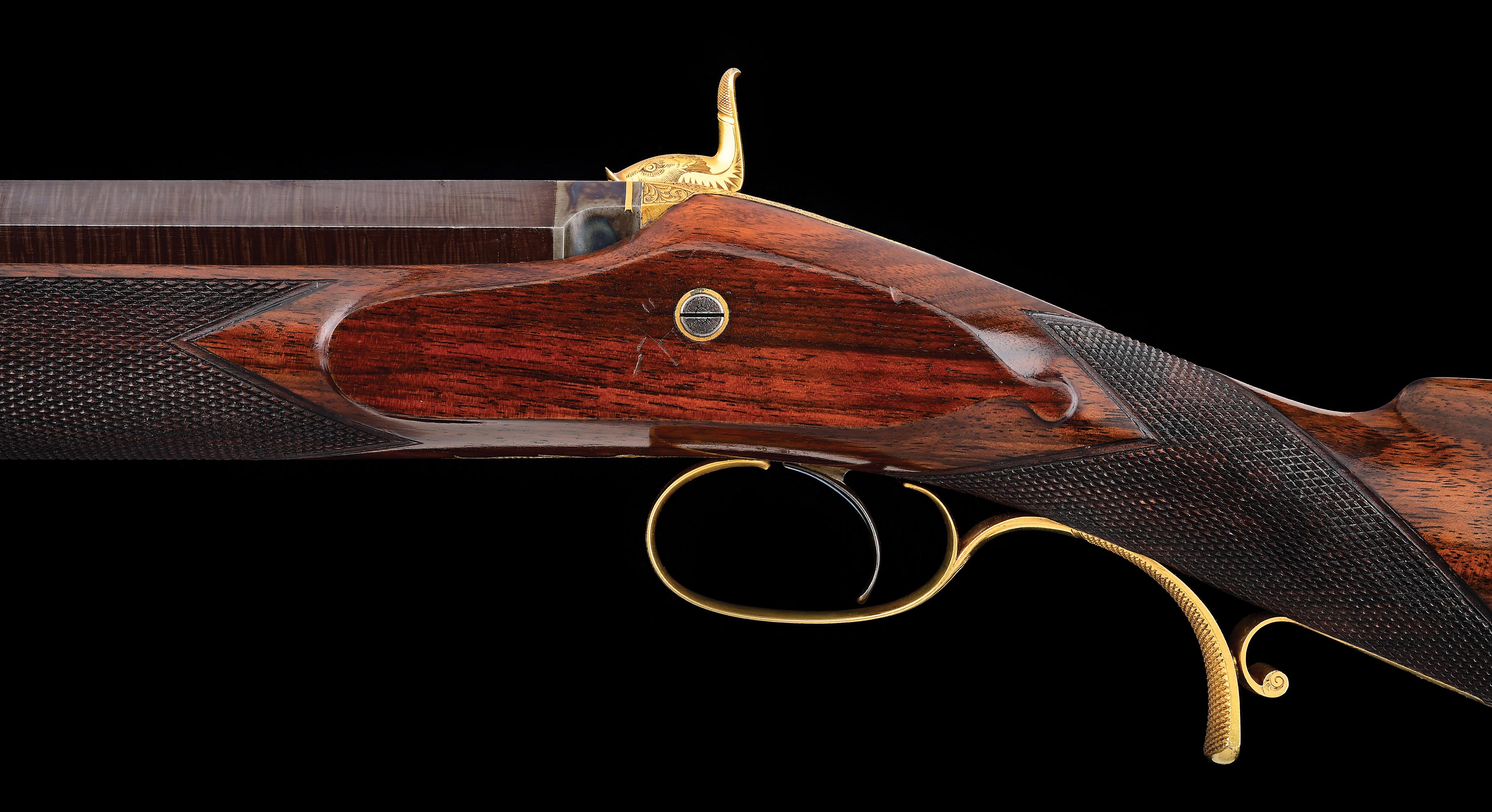 Lot Detail - (A) CHARLES LANCASTER 8 BORE PERCUSSION RIFLE BUILT FOR ...