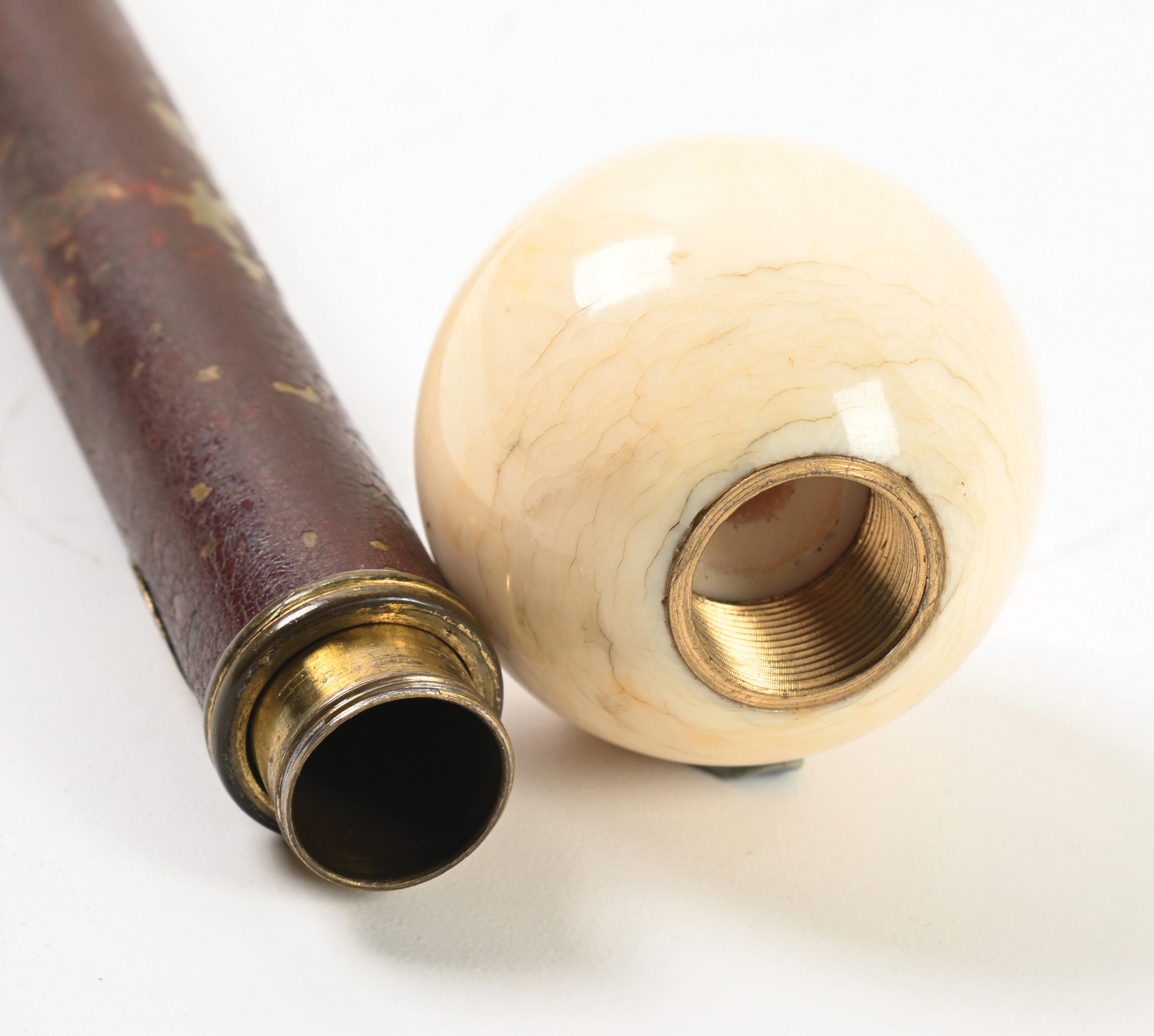 Lot Detail - FAN CANE WITH IVORY HANDLE