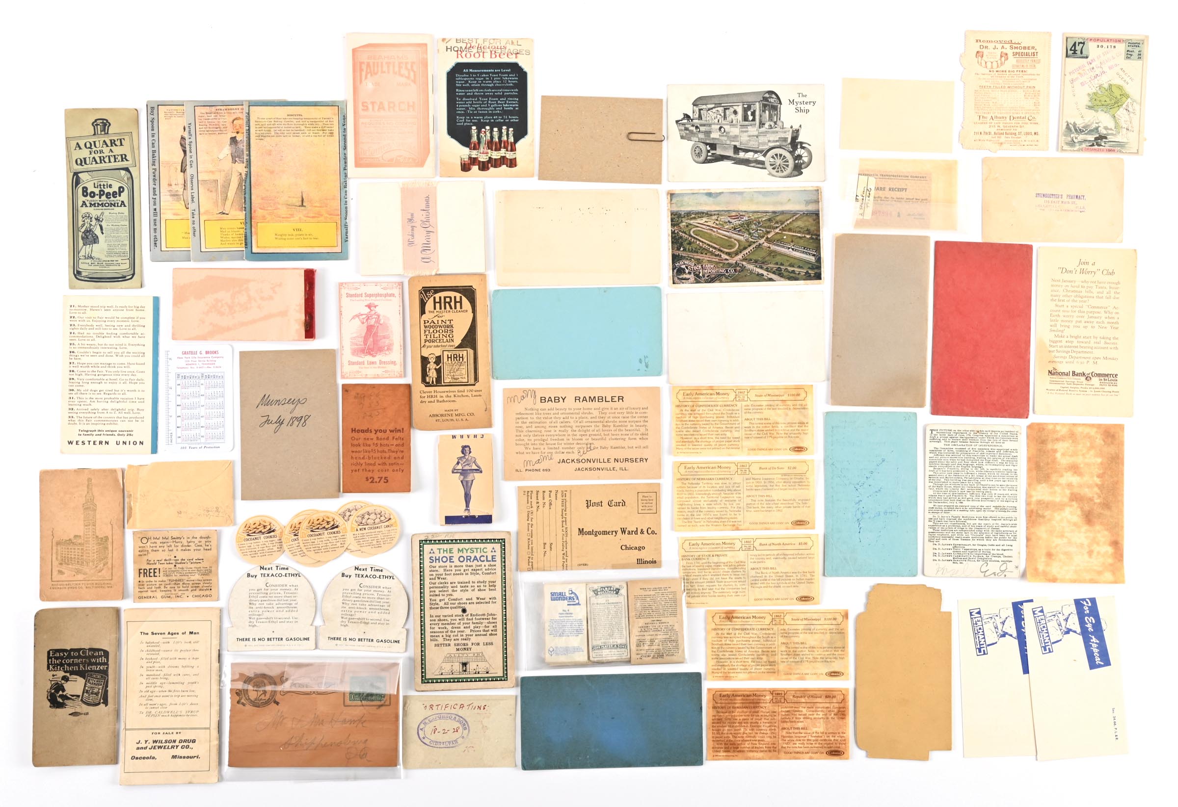 Lot Detail - LARGE LOT OF: VARIOUS VINTAGE ADVERTISING NOTE BOOKS AND ...