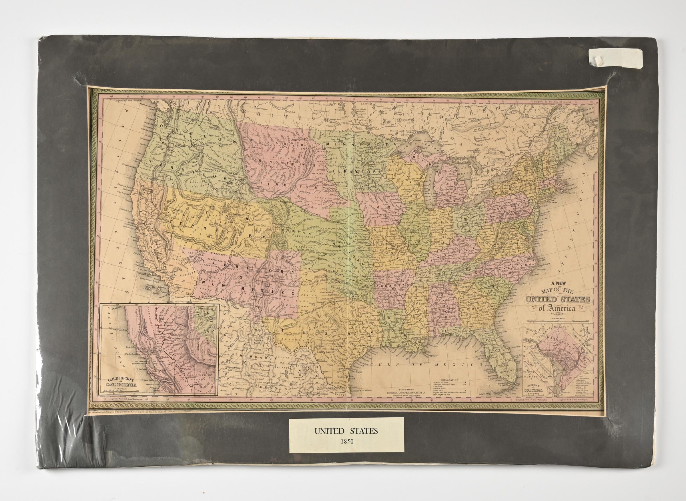 Lot Detail - 1850 UNITED STATES MAP