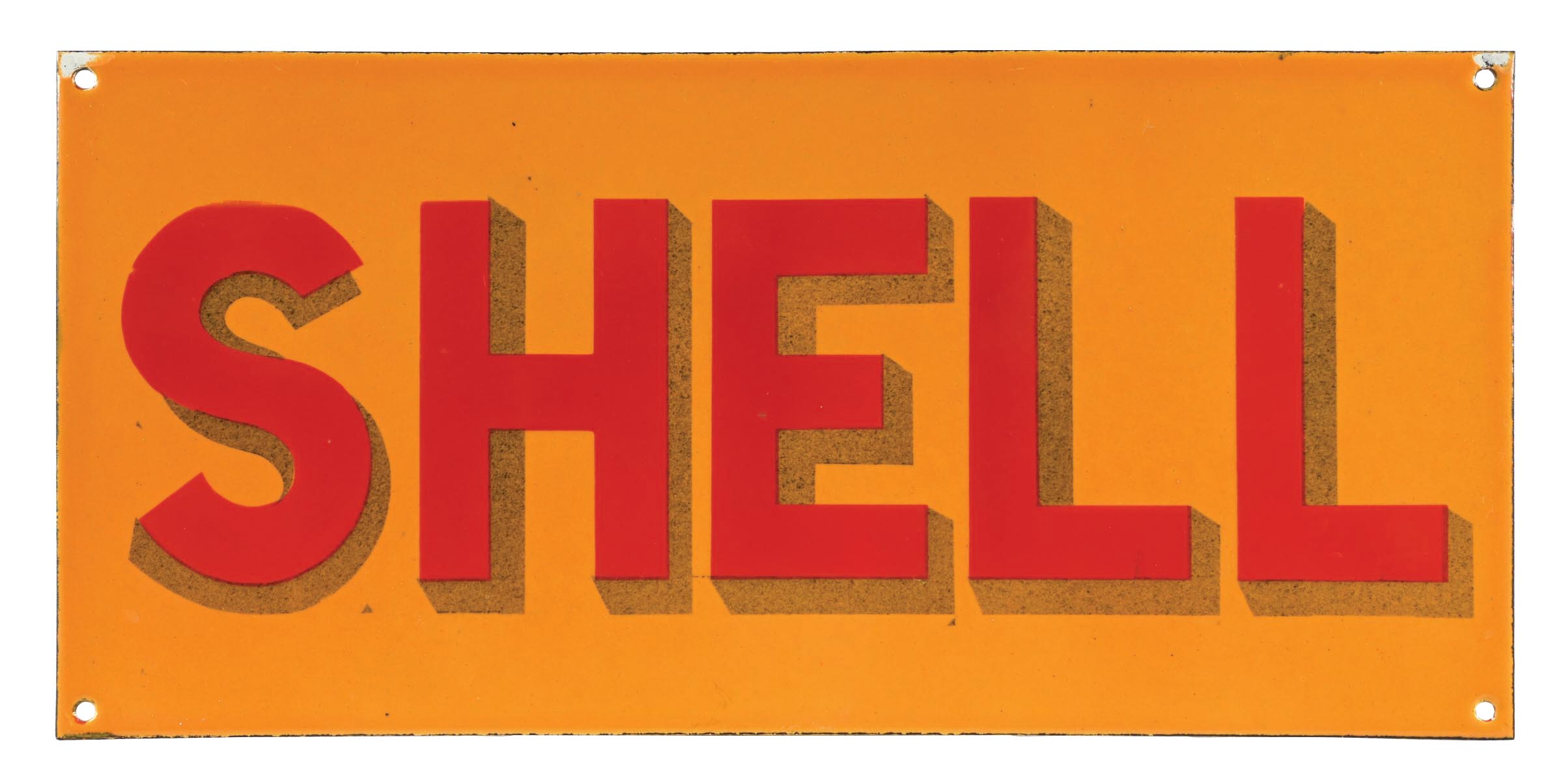 Printable Shell Gas Sign Lot Detail - SHELL GASOLINE PORCELAIN SIGN