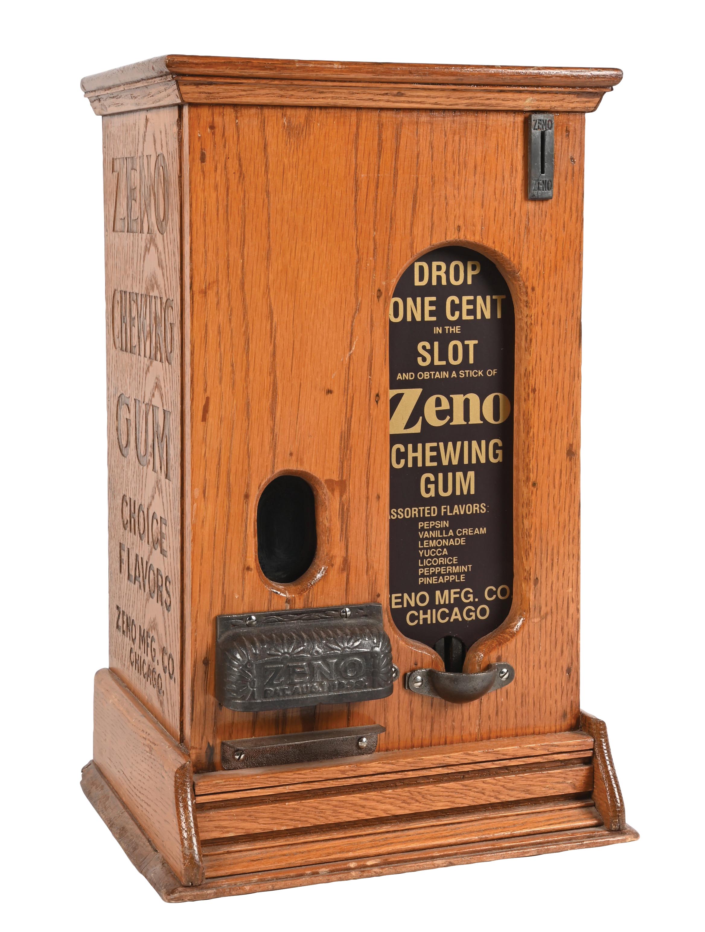 Lot Detail - 1¢ ZENO CHEWING STICK GUM VENDING MACHINE