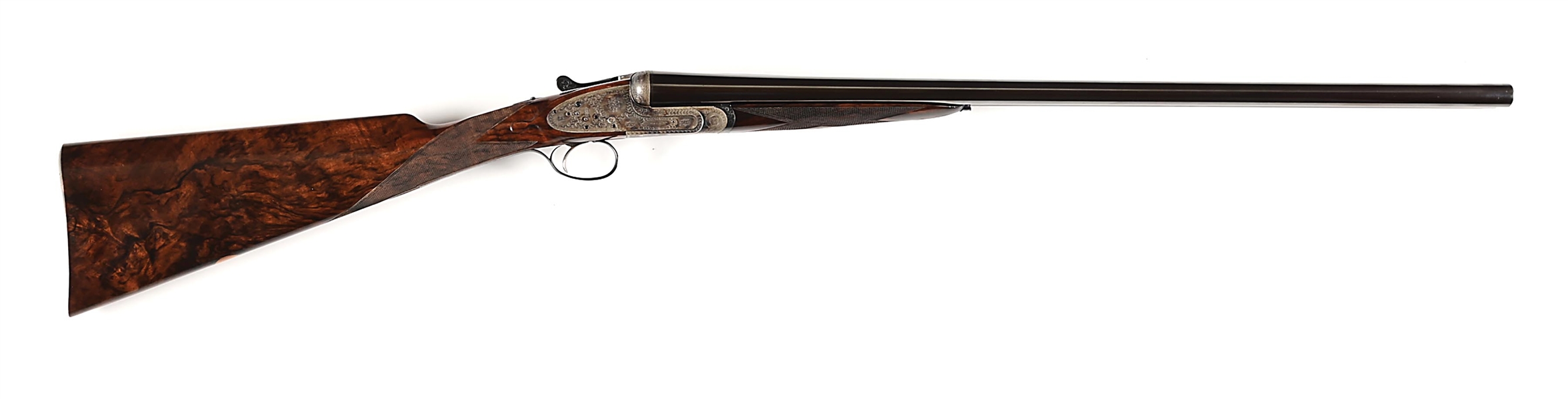 (C) BOSS & CO 12 GAUGE SLE SIDE BY SIDE SHOTGUN.