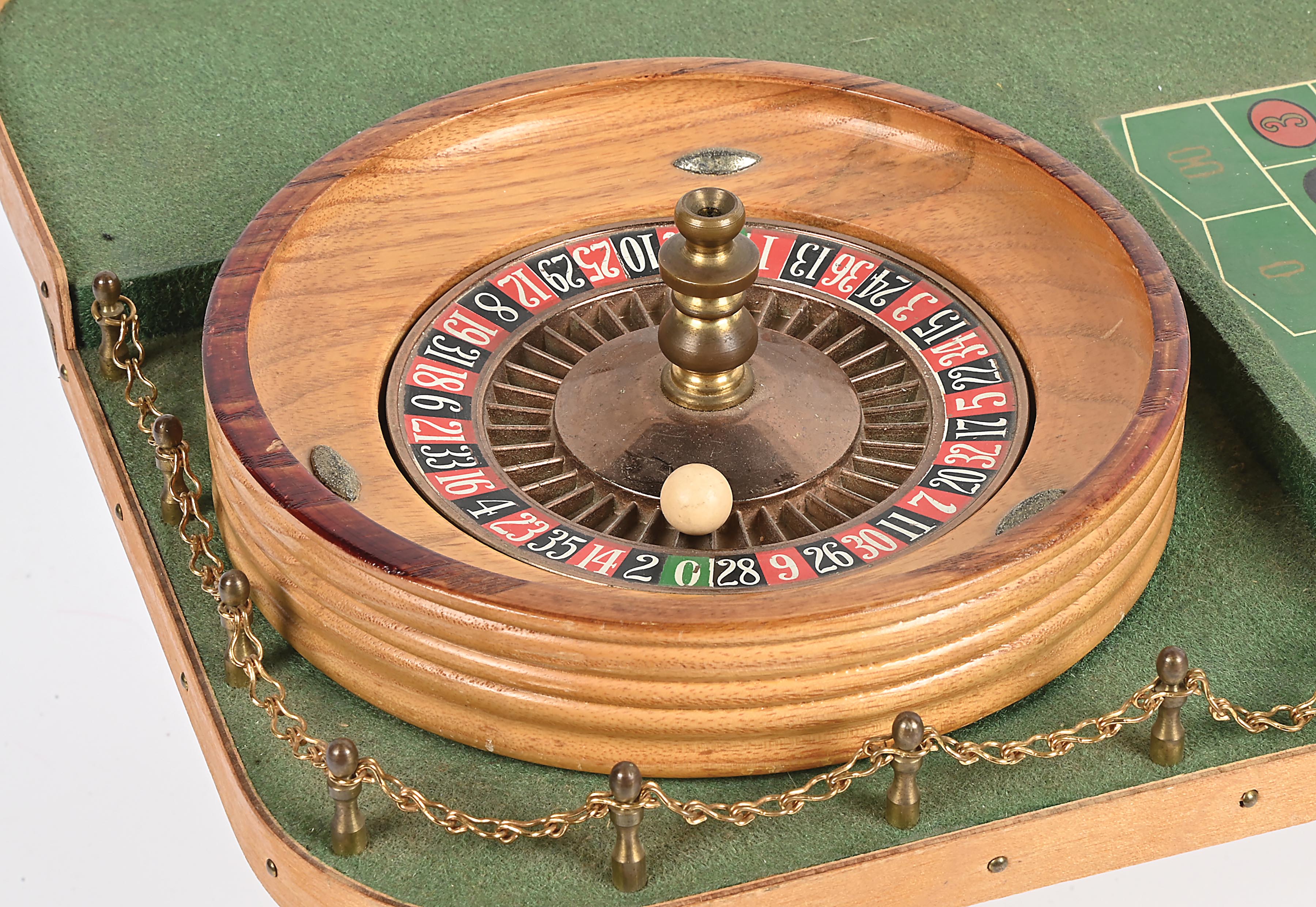 Lot Detail - WILBUR CLARK'S DESERT INN MINIATURE ROULETTE WITH ORIGINAL ...