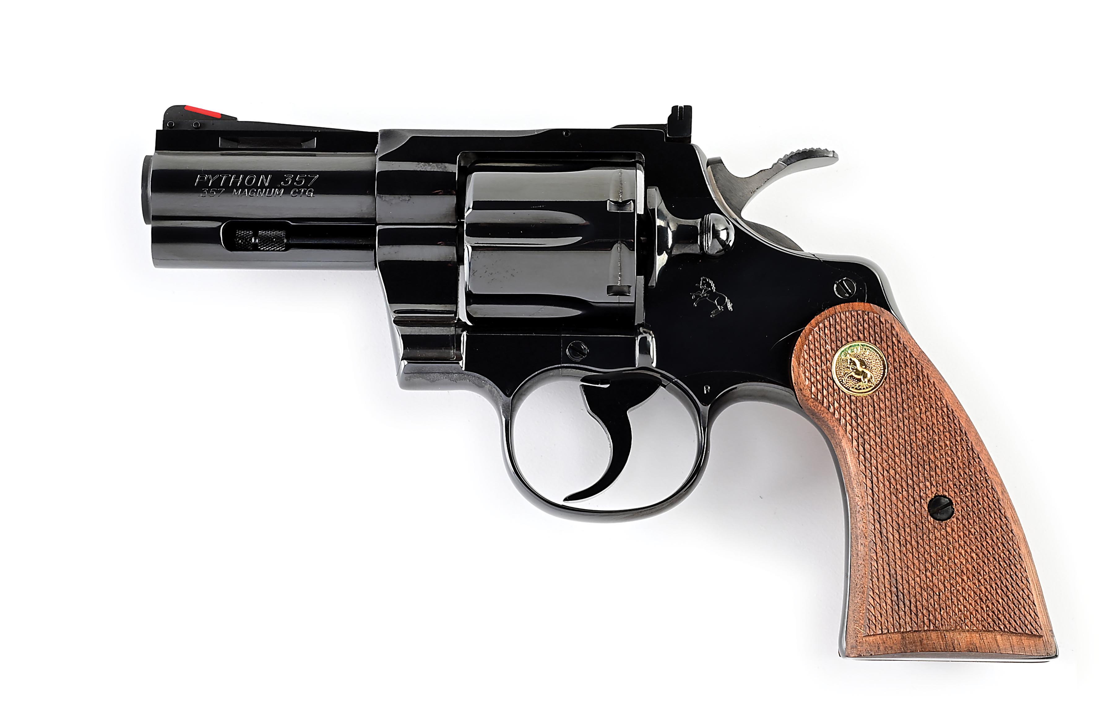 Small Colt Python Lot Detail - (M) EXTREMELY RARE COLT PYTHON WITH 3 INCH BARREL WITH ...