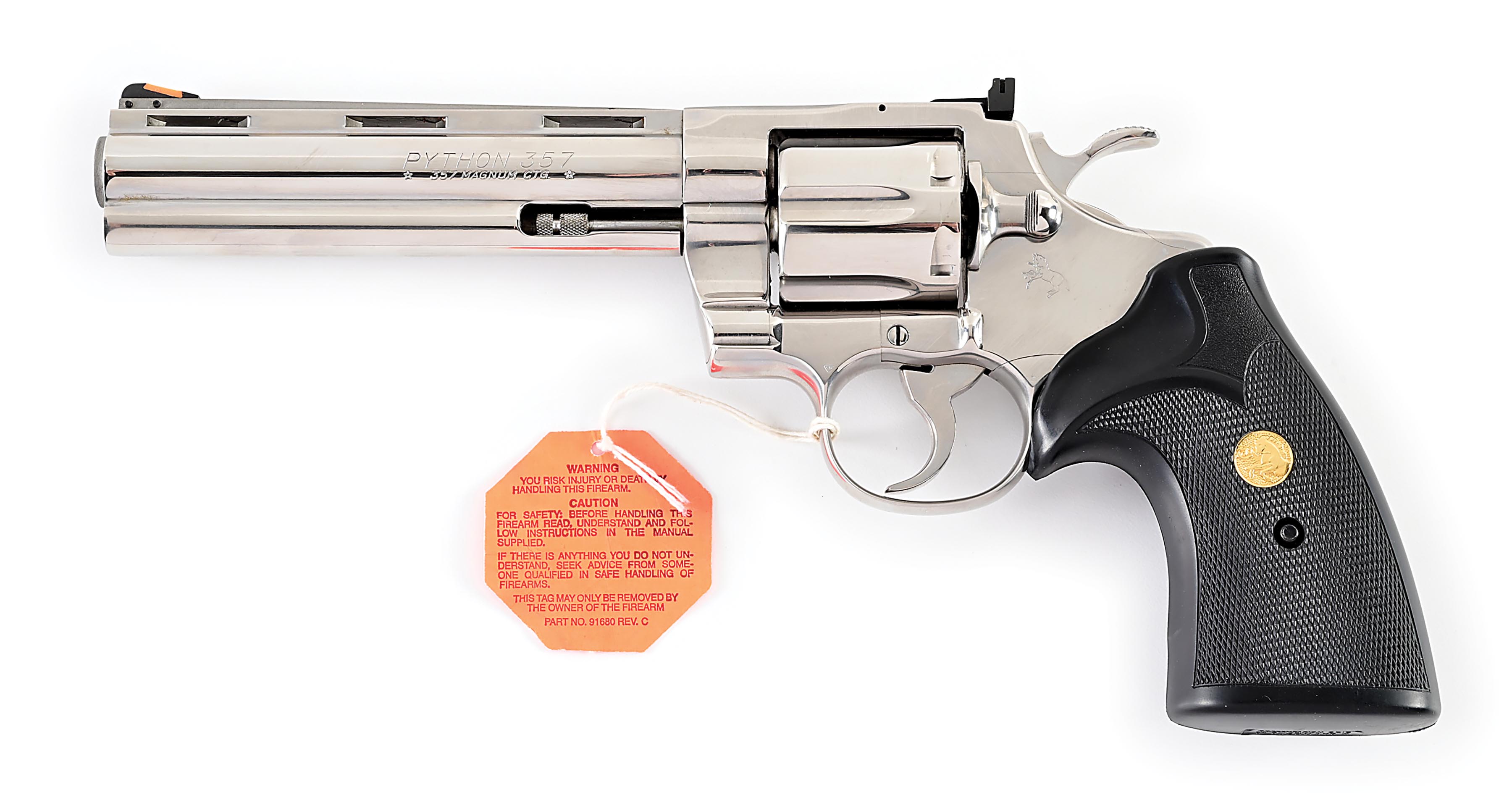Lot Detail - (M) COLT PYTHON .357 MAGNUM DOUBLE ACTION REVOLVER.