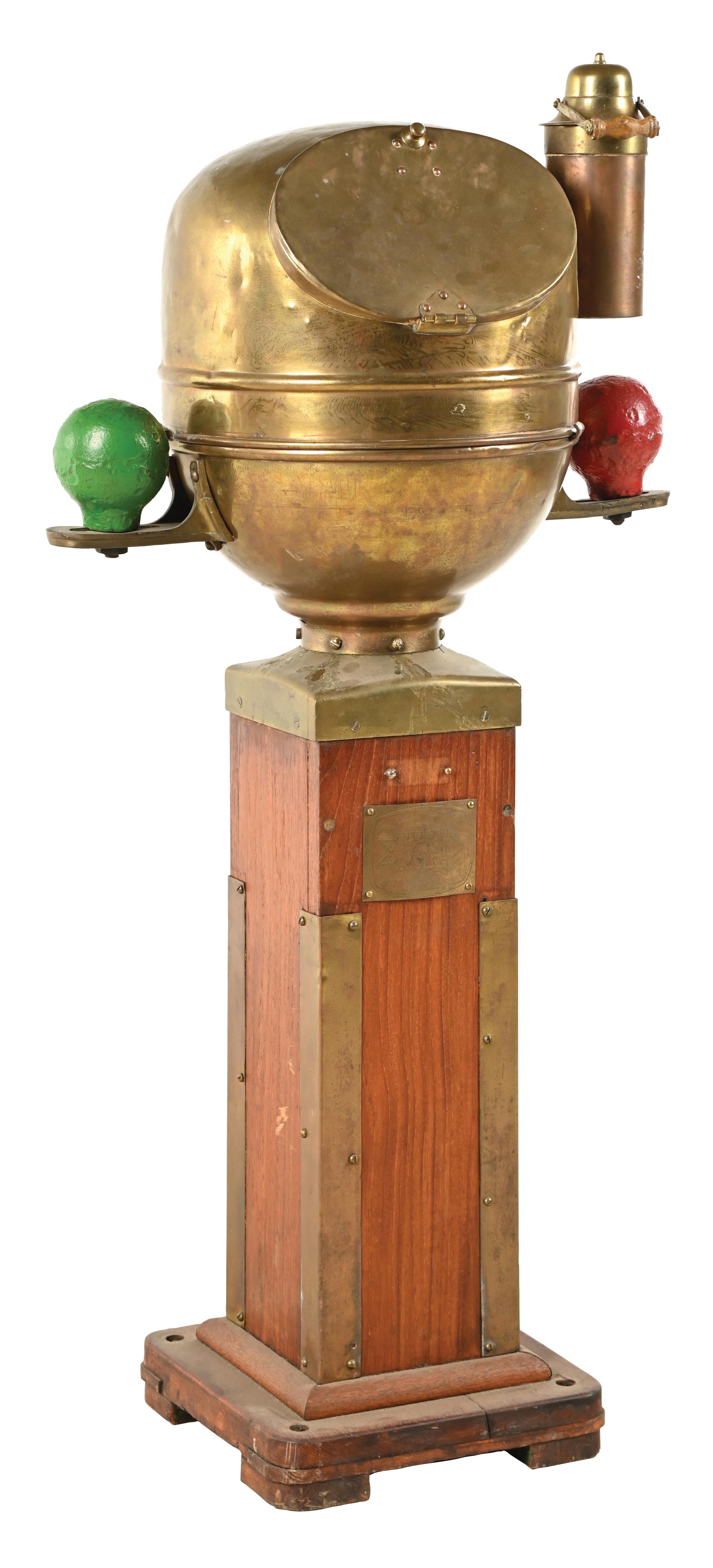 Lot Detail - NAUTICAL BINNACLE W/ COMPASS