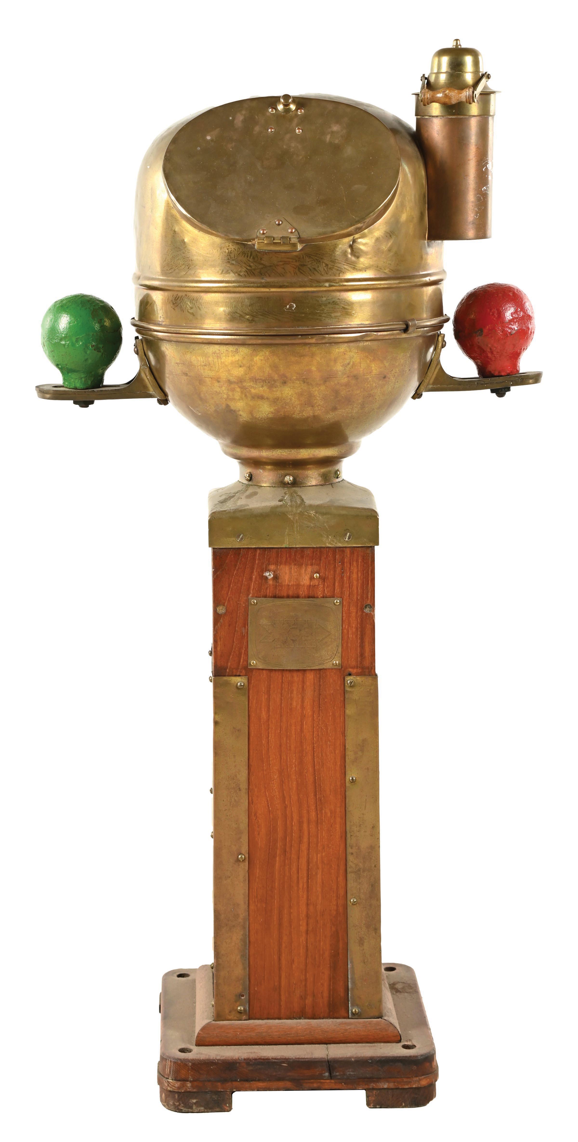 Lot Detail - NAUTICAL BINNACLE W/ COMPASS