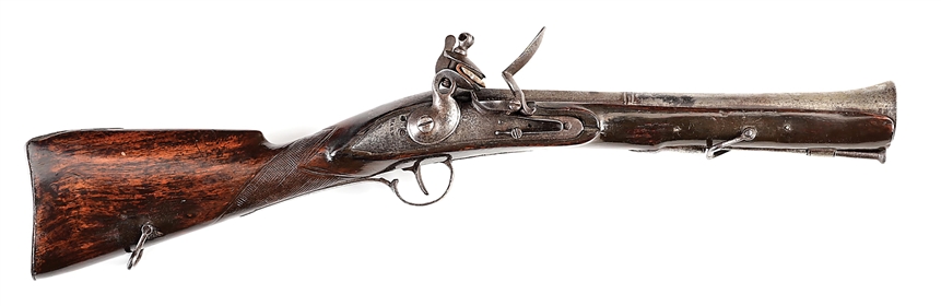 (A) EAST INDIA CO. FLINTLOCK BLUNDERBUSS BY MARWOOD.