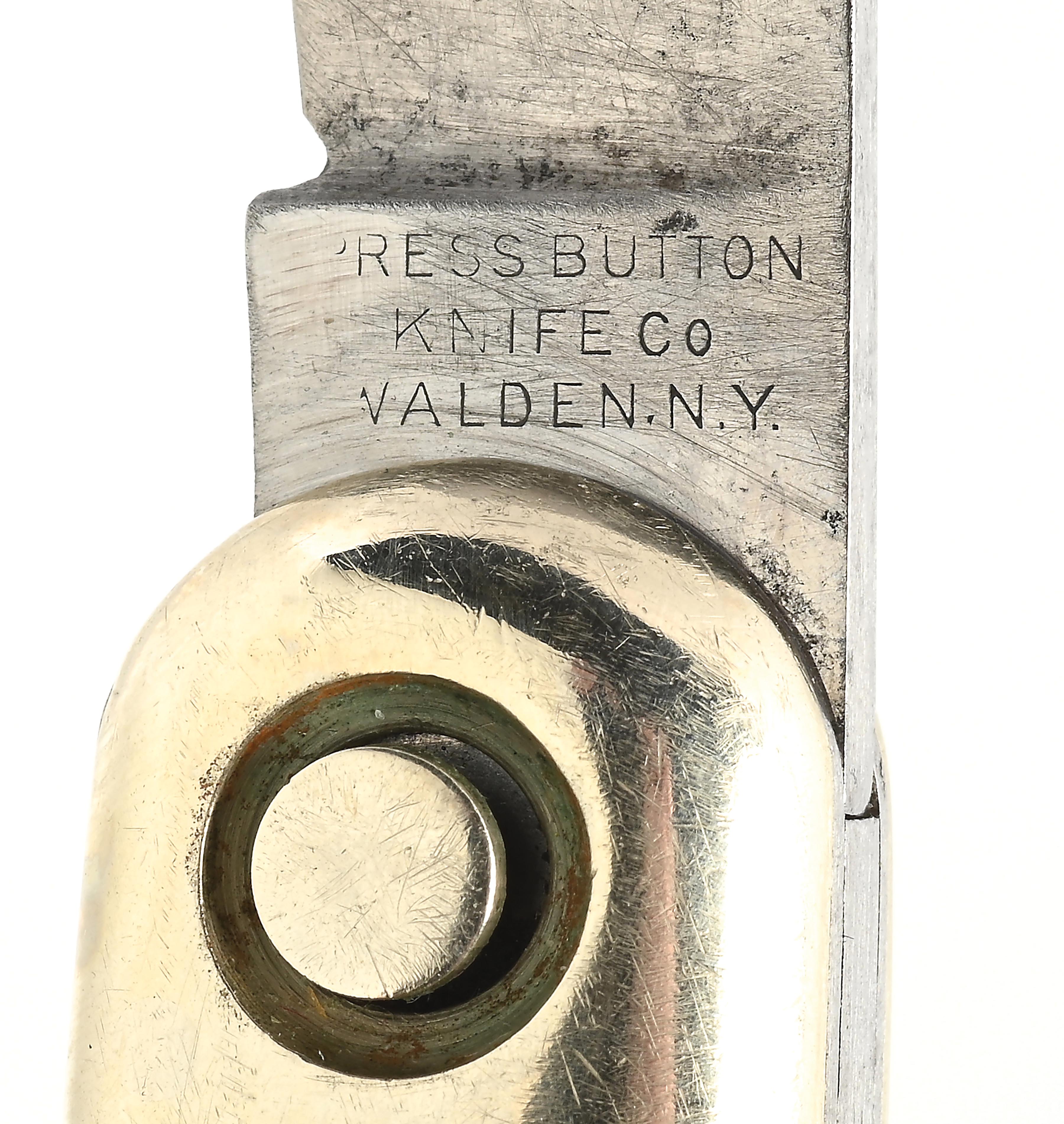 Shell Handle Switchblade Lot Detail - LOT OF 2: PRESS BUTTON KNIFE CO. WALDEN NY. INVINCIBLE ...