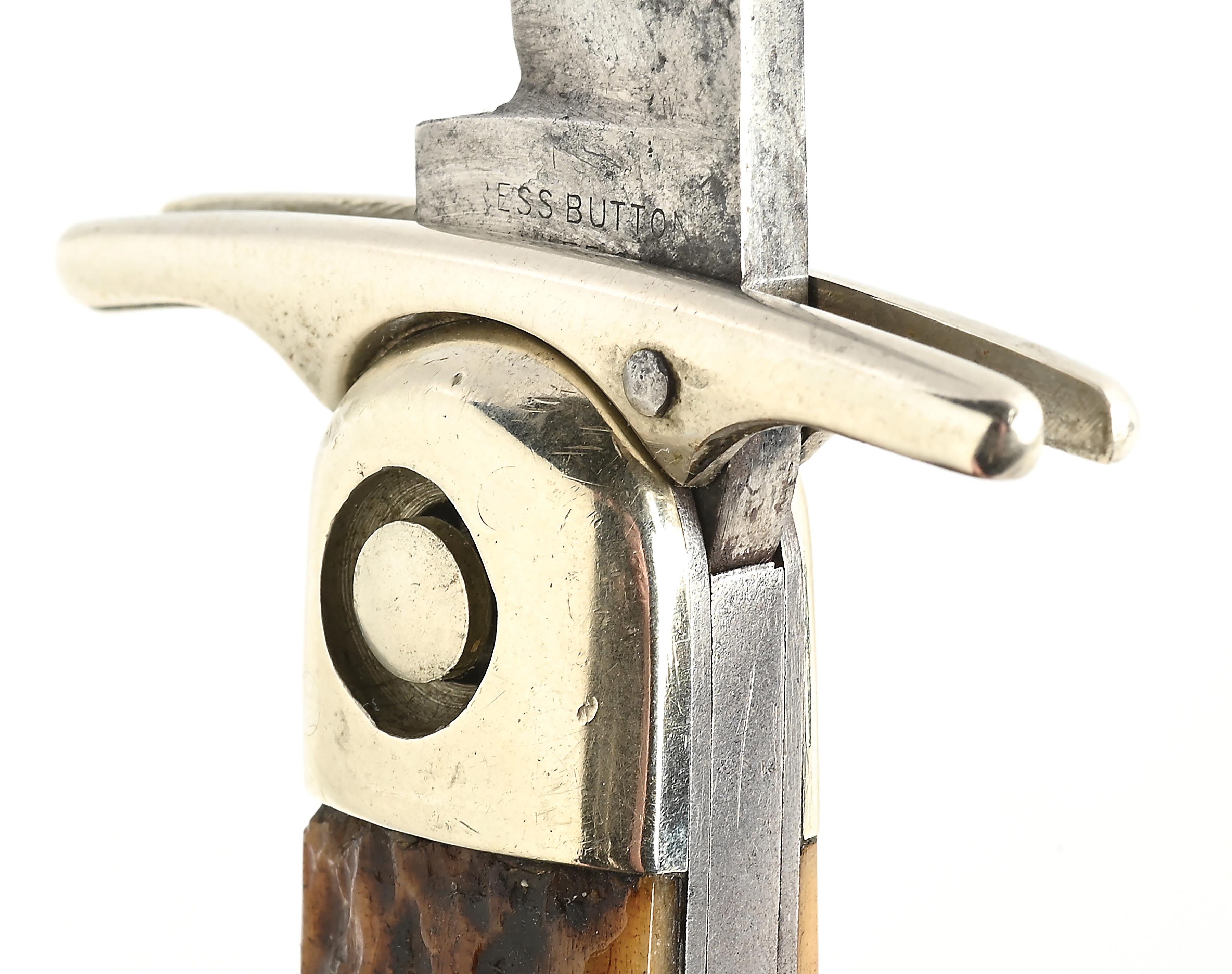 Shell Handle Switchblade Lot Detail - LOT OF 2: PRESS BUTTON KNIFE CO. WALDEN NY. INVINCIBLE ...