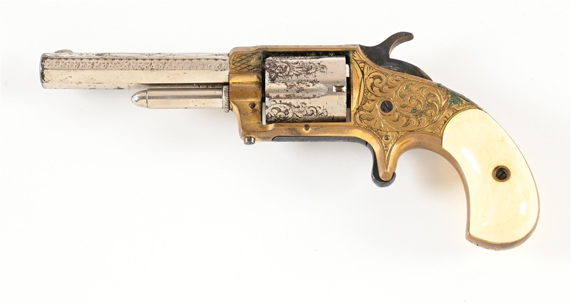 (A) FACTORY ENGRAVED WHITNEYVILLE ARMORY .30 RIMFIRE SINGLE ACTION REVOLVER.