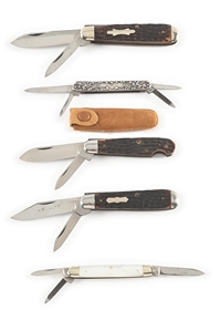 LOT OF 5: ROBESON SHUREDGE CUTLERY CO. POCKET KNIVES.