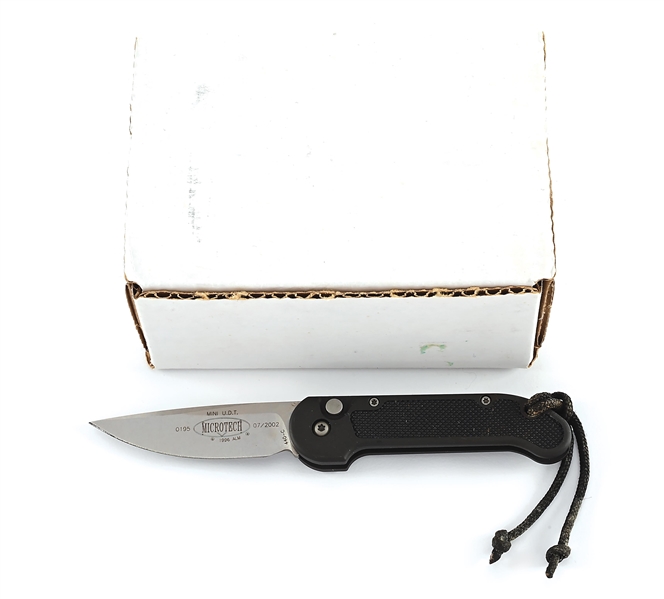 Lot Detail - MICROTECH MINI UDT PUSH BUTTON AUTOMATIC KNIFE.