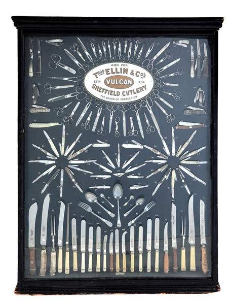 EXHIBITION DISPLAY OF THOMAS ELLIN & CO. CUTLERY.