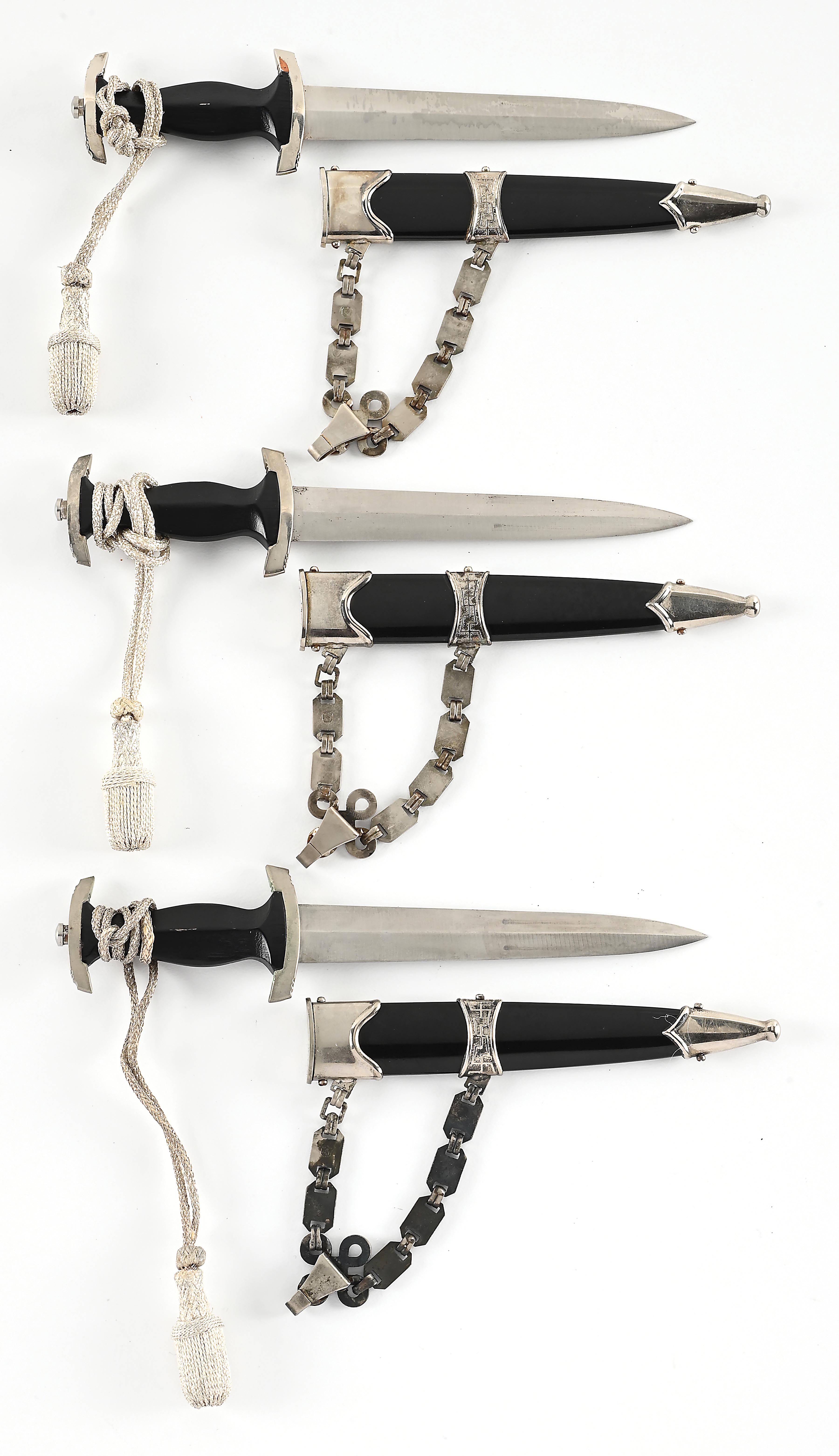 Lot Detail - LOT OF 3: THIRD REICH MINIATURE SS DAGGERS.
