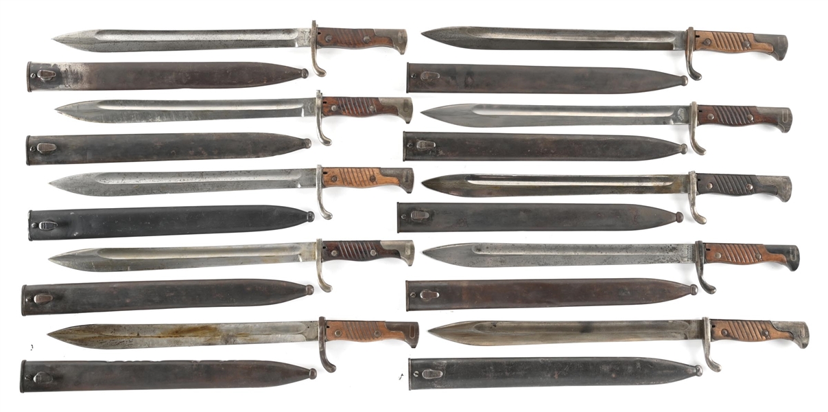 LOT OF 10: IMPERIAL GERMAN M98/05 BAYONETS.