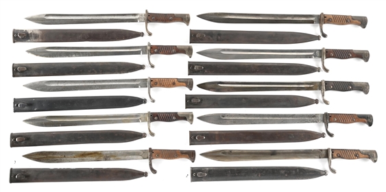 LOT OF 10: IMPERIAL GERMAN M98/05 BAYONETS.