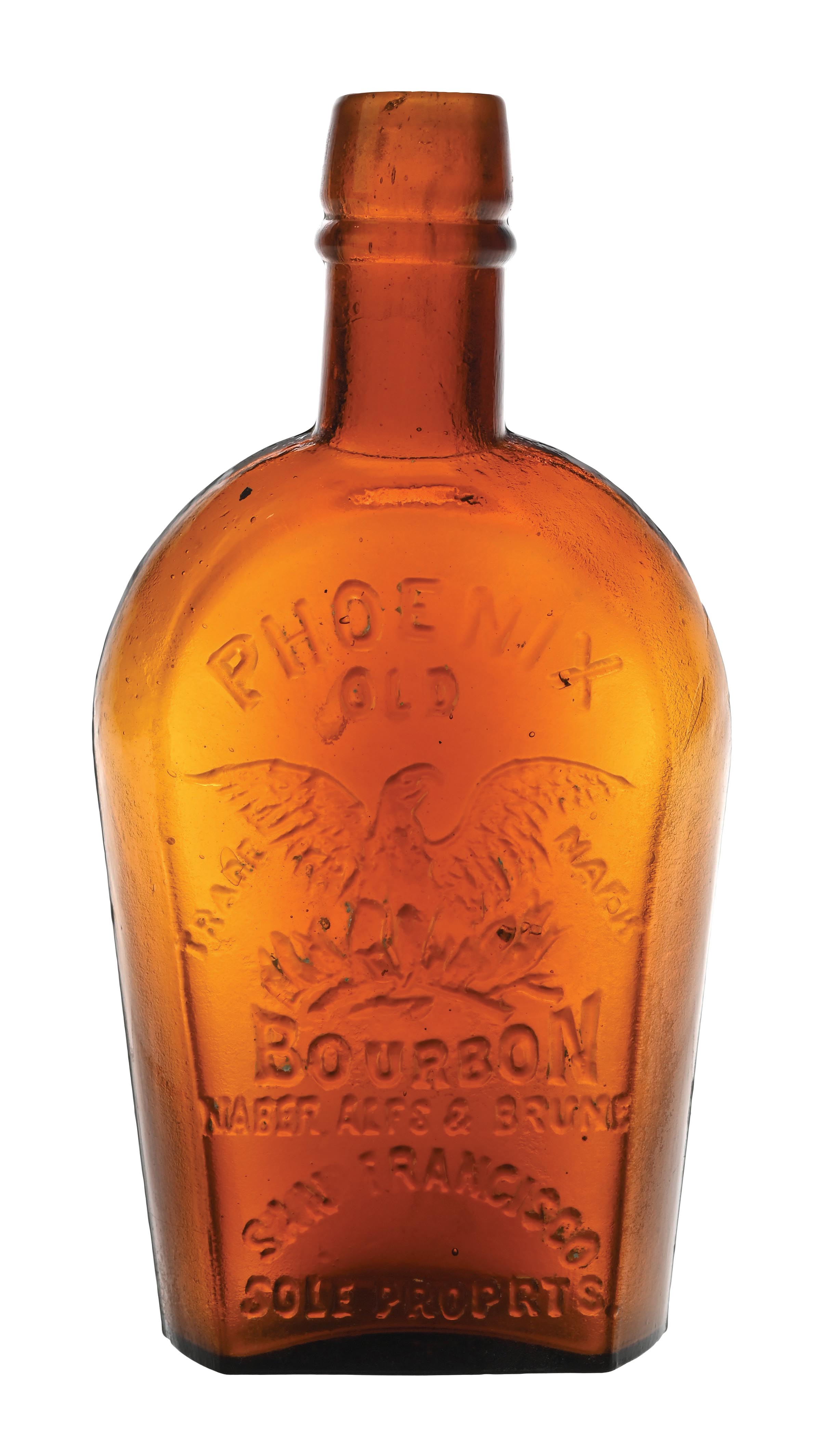 Lot Detail - OLD BOURBON PHOENIX HALF-PINT WESTERN FLASK