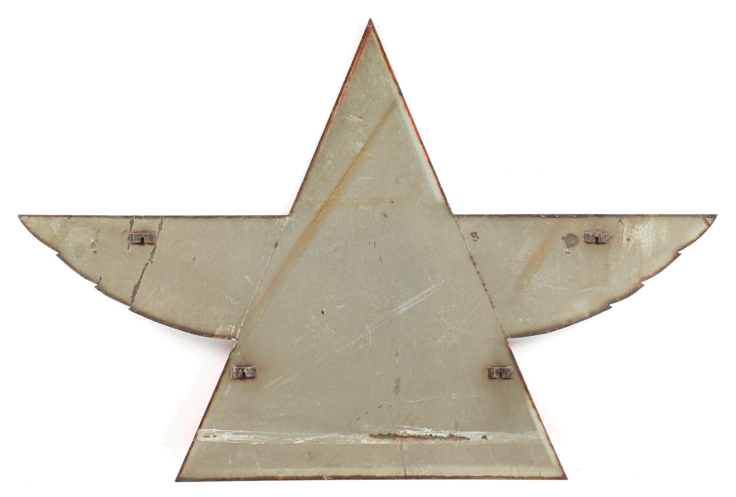 Lot Detail - FLYING A GASOLINE DIE CUT PORCELAIN SIGN