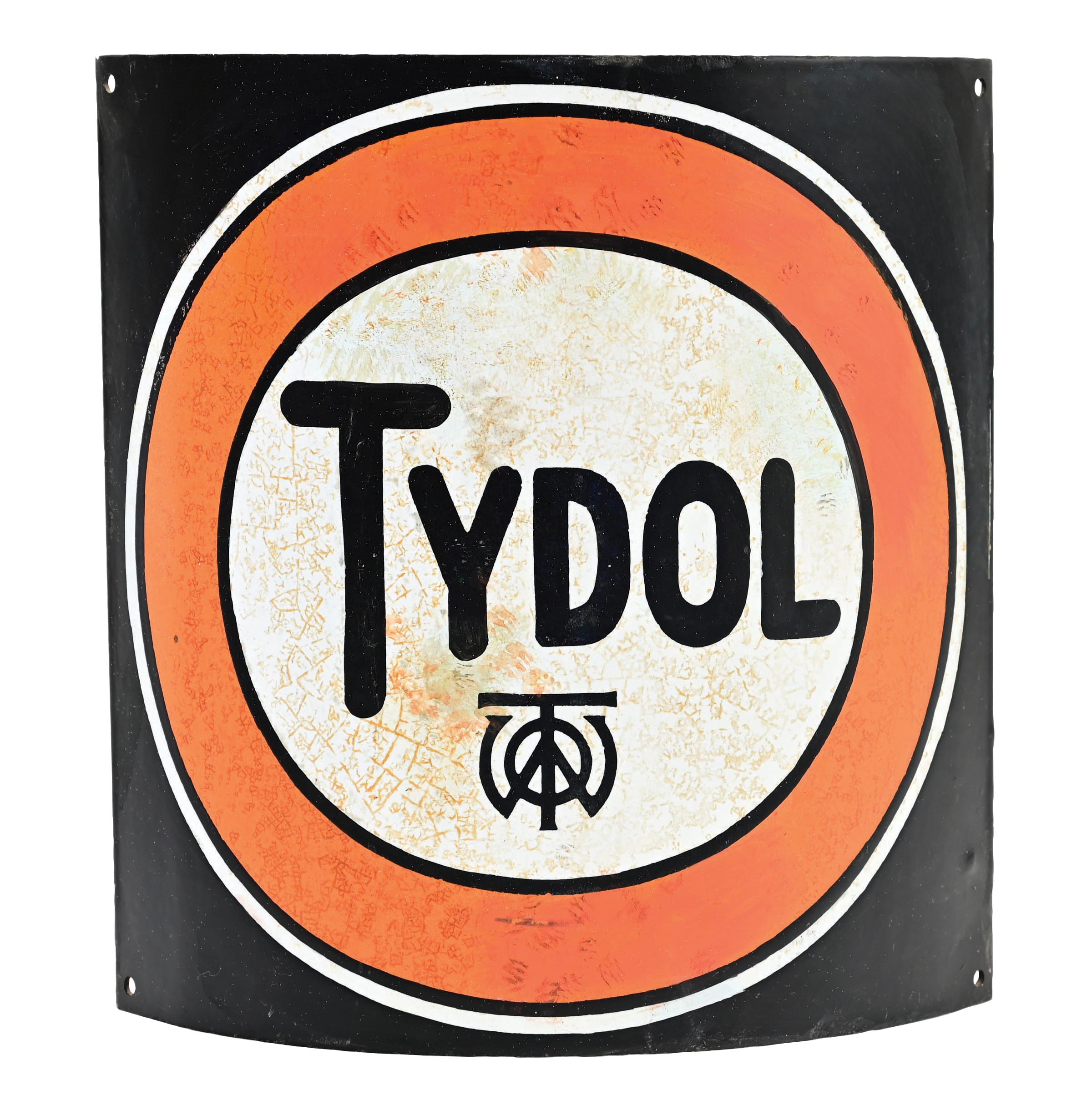 Lot Detail - TYDOL GASOLINE CURVED PORCELAIN SIGN