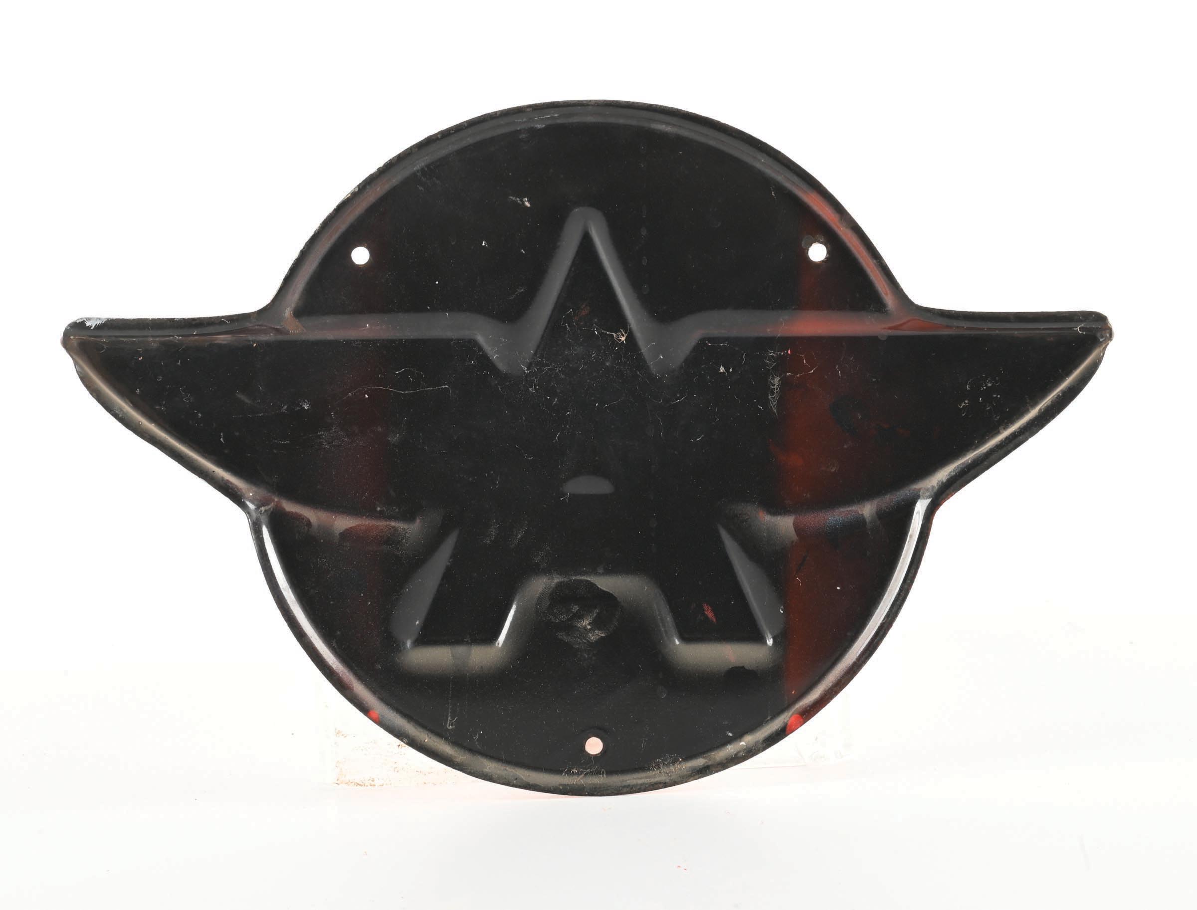 Lot Detail - FLYING A GASOLINE PORCELAIN PUMP PLATE SIGN