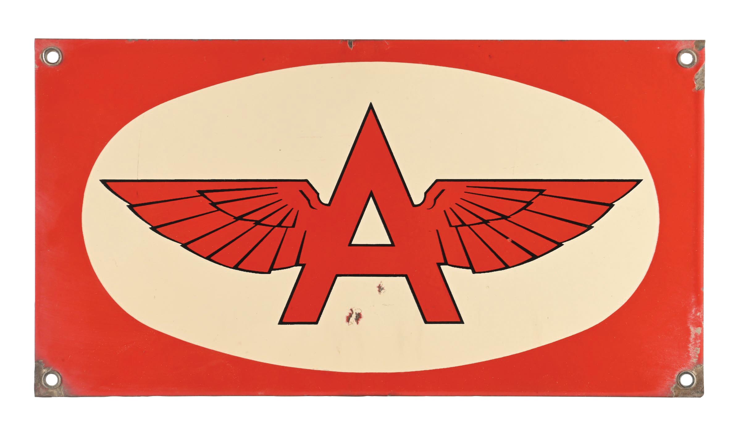 Lot Detail - FLYING A GASOLINE PORCELAIN SIGN
