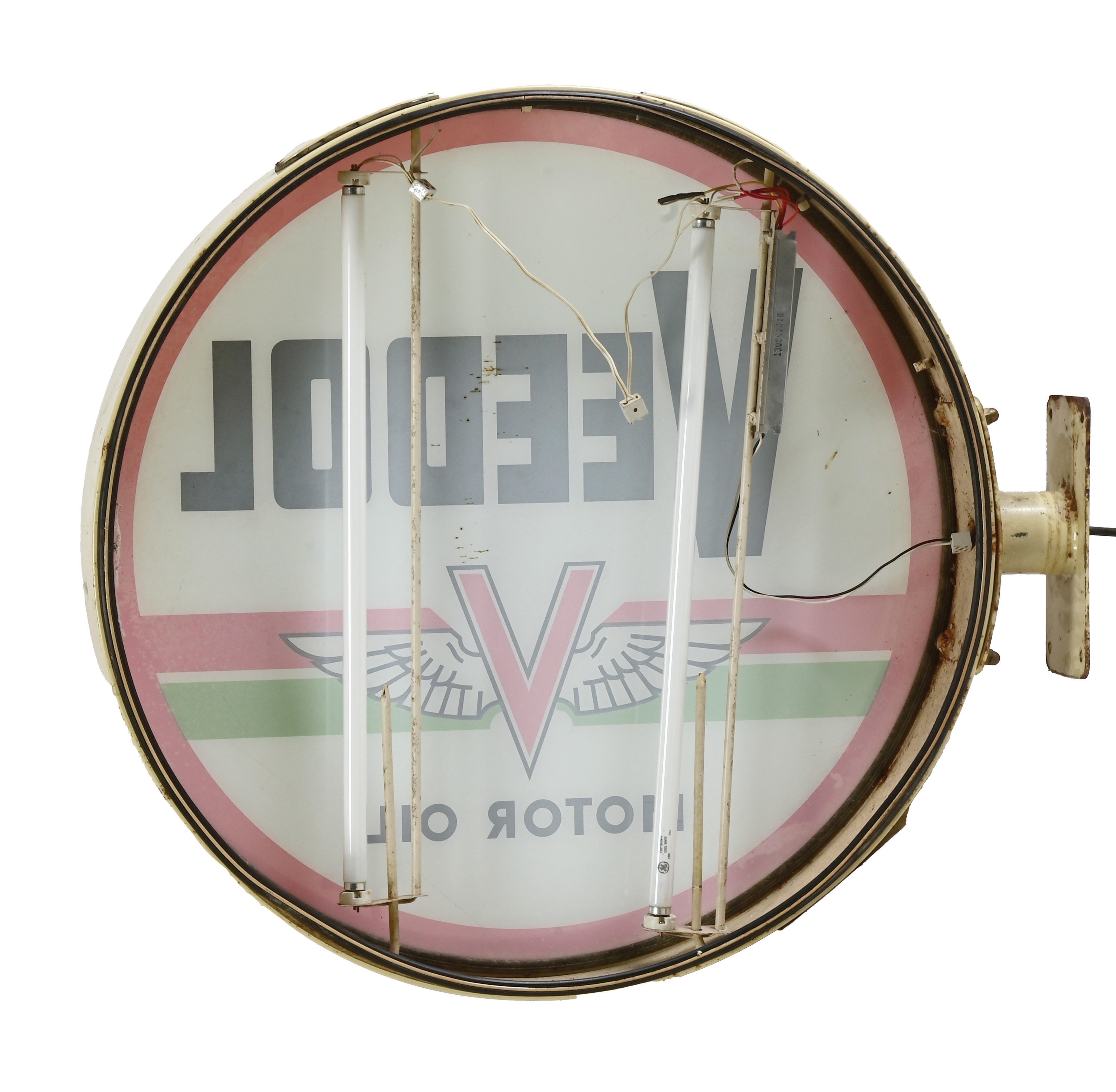Lot Detail - FLYING A GASOLINE PORCELAIN PUMP PLATE SIGN