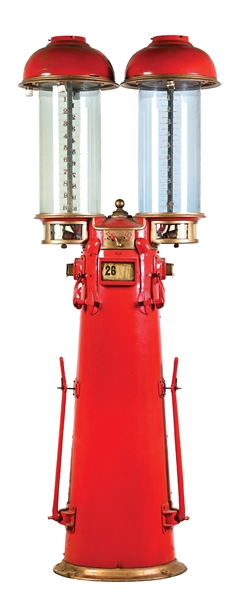CANADIAN TWIN DOUBLE VISIBLE GAS PUMP. 