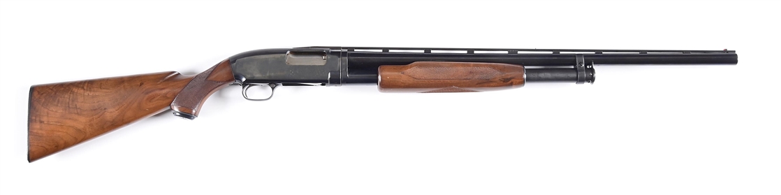 (C) WINCHESTER MODEL 12 SKEET SLIDE ACTION 12 GAUGE SHOTGUN WITH BOX