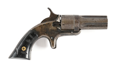 (A) RARE CONTINENTAL ARMS "LADIES COMPANION" PEPPERBOX REVOLVER.