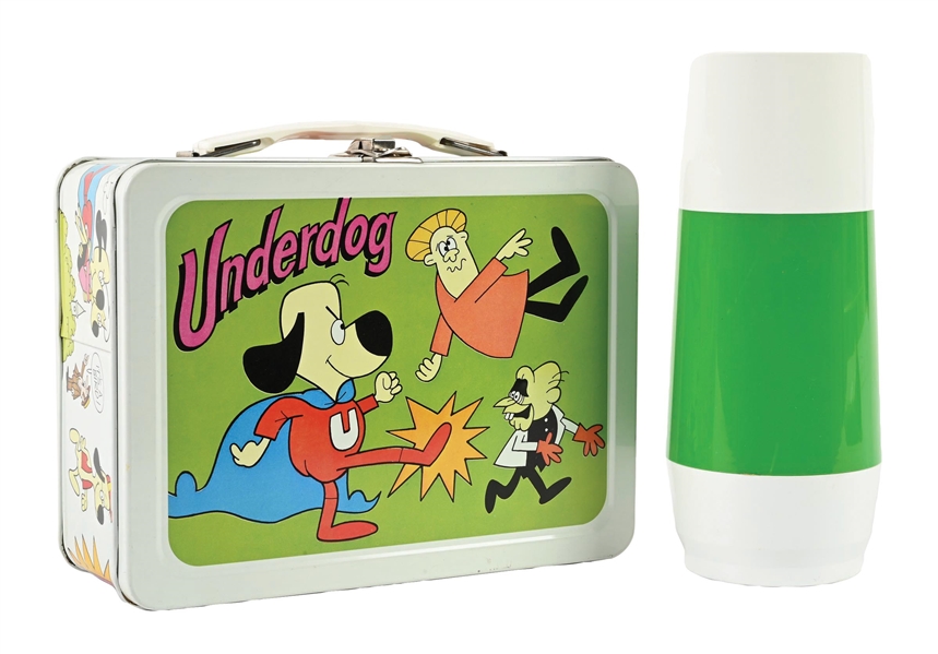 UNDERDOG METAL LUNCH BOX WITH THERMOS