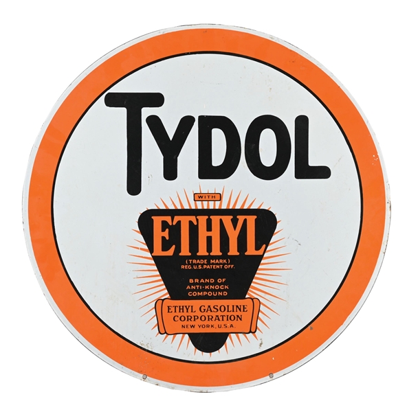 TYDOL ETHYL GASOLINE PORCELAIN SIGN