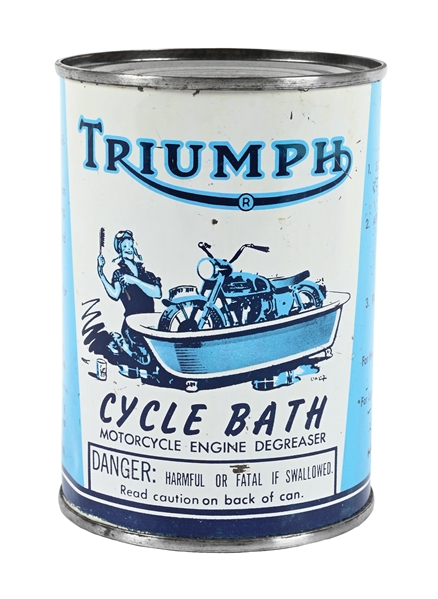 TRIUMPH CYCLE BATH MOTORCYCLE ENGINE DEGREASER ONE PINT CAN