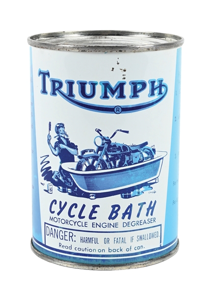 TRIUMPH CYCLE BATH MOTORCYCLE ENGINE DEGREASER 15 OZ. CAN