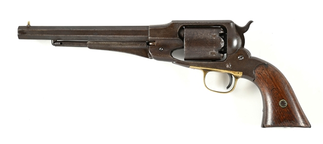 (A) MARTIAL REMINGTON MODEL 1858 NEW MODEL ARMY PERCUSSION SINGLE ACTION REVOLVER.