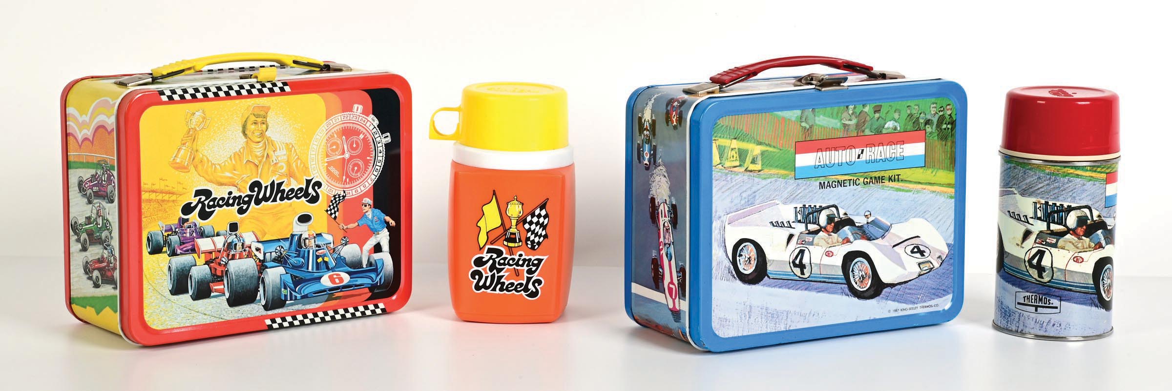 Lot Detail - LOT OF 2: RACING WHEELS AND AUTO RACE METAL LUNCH BOXES ...