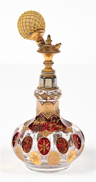 ORIGINAL BEIDERMEIER BOHEMIAN PERFUME WITH ATOMIZER 