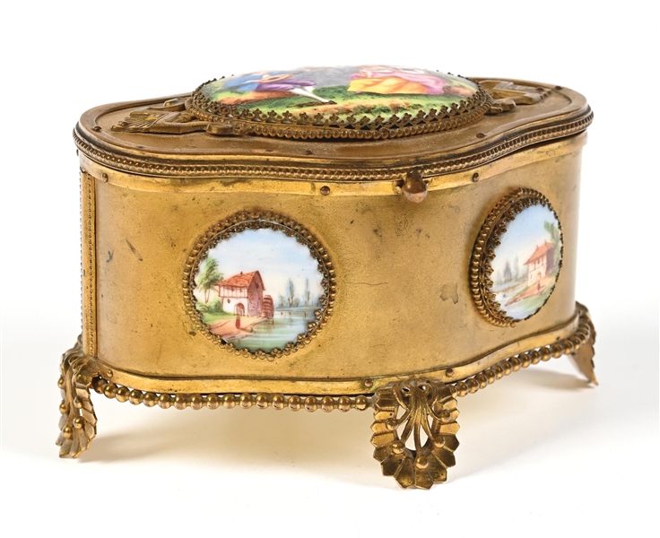 FRENCH PERFUME CASKET WITH TWO PERFUMES