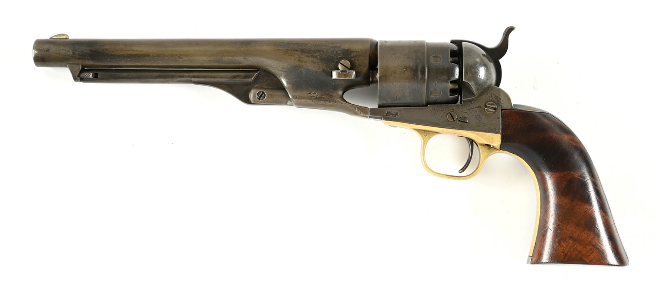 (A) COLT 1860 ARMY SINGLE ACTION PERCUSSION REVOLVER.