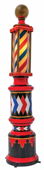 RARE "CYCLO" FLOOR MODEL BARBER POLE IN NEAR PERFECT RESTORATION