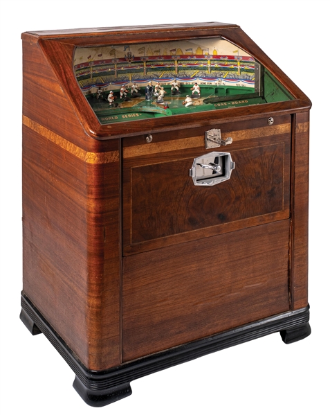 10¢ ROCK-OLA 1937 WORLD SERIES BSEBALL ARCADE MACHINE