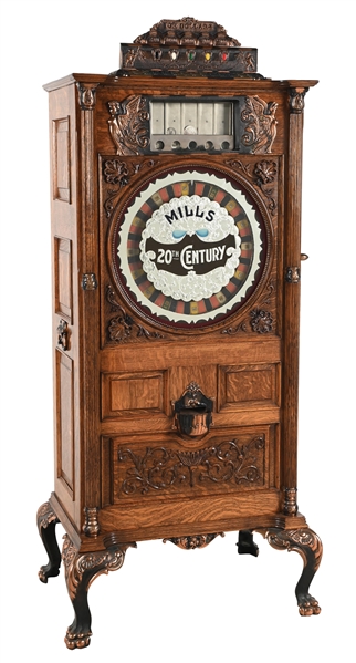 MILLS NOVELTY CO. “20TH CENTURY” ONE DOLLAR UPRIGHT SLOT MACHINE