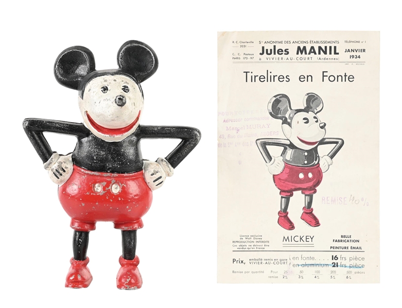 1930S ALUMINUM MICKEY MOUSE BANK